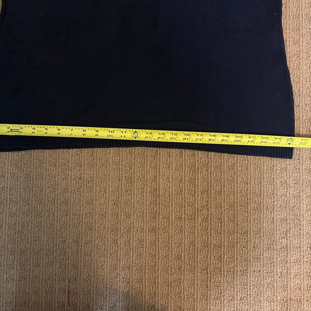 Talbots Women's Fresh Lemons Intarsia Sweater Navy Crewneck Pullover Size XL - Picture 7 of 7
